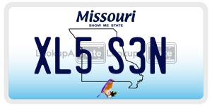 XL5S3N  license plate in MO