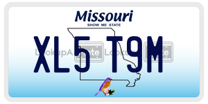 XL5T9M  license plate in MO