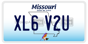 XL6V2U  license plate in MO