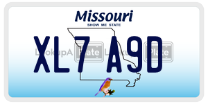 XL7A9D  license plate in MO