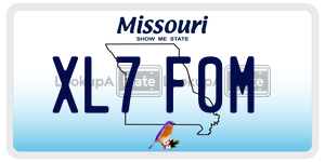 XL7F0M  license plate in MO
