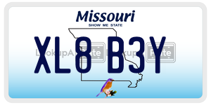 XL8B3Y license plate in Missouri