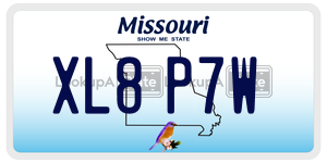 XL8P7W  license plate in MO