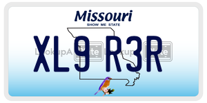 XL9R3R  license plate in MO