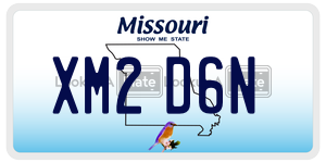 XM2D6N  license plate in MO