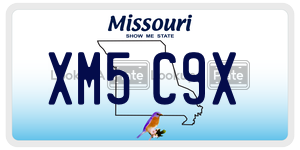 XM5C9X  license plate in MO