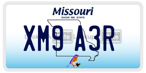 XM9A3R  license plate in MO