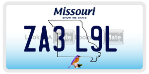 ZA3L9L  license plate in MO