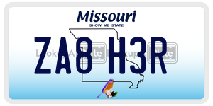 ZA8H3R  license plate in MO