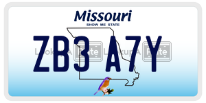 ZB3A7Y  license plate in MO