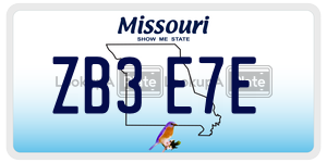 ZB3E7E  license plate in MO