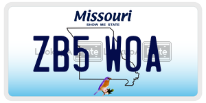 ZB5W0A license plate in Missouri