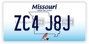 ZC4J8J  license plate in MO