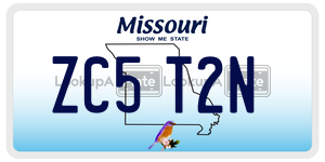 ZC5T2N  license plate in MO
