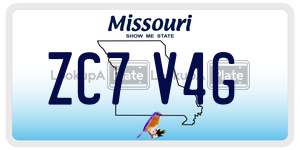 ZC7V4G  license plate in MO