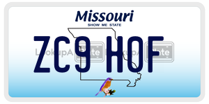 ZC9H0F  license plate in MO