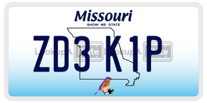 ZD3K1P  license plate in MO