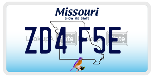 ZD4F5E  license plate in MO
