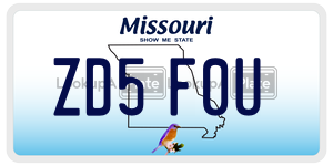 ZD5F0U  license plate in MO