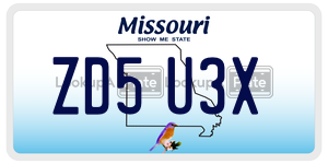 ZD5U3X  license plate in MO