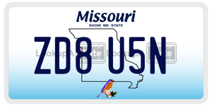 ZD8U5N  license plate in MO