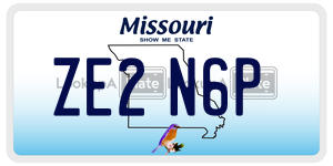 ZE2N6P  license plate in MO