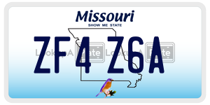 ZF4Z6A  license plate in MO