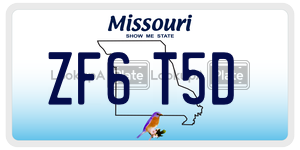 ZF6T5D  license plate in MO