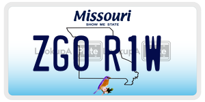 ZG0R1W  license plate in MO