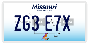 ZG3E7X  license plate in MO
