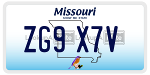 ZG9X7V  license plate in MO