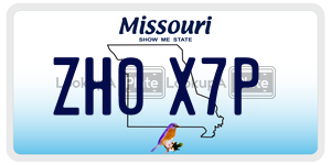 ZH0X7P  license plate in MO