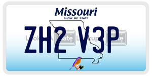 ZH2V3P  license plate in MO