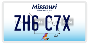 ZH6C7X  license plate in MO