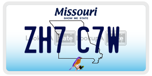 ZH7C7W  license plate in MO