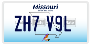 ZH7V9L  license plate in MO