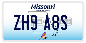 ZH9A8S  license plate in MO
