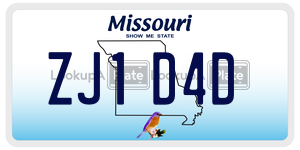 ZJ1D4D  license plate in MO