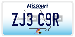 ZJ3C9R  license plate in MO