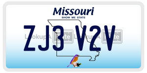 ZJ3V2V  license plate in MO