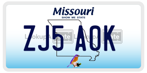 ZJ5A0K  license plate in MO