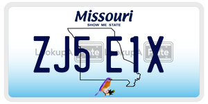 ZJ5E1X  license plate in MO