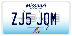 ZJ5J0M  license plate in MO