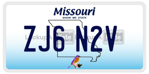 ZJ6N2V  license plate in MO