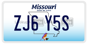 ZJ6Y5S  license plate in MO
