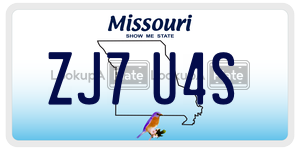 ZJ7U4S  license plate in MO
