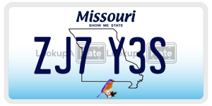 ZJ7Y3S  license plate in MO