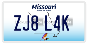 ZJ8L4K  license plate in MO