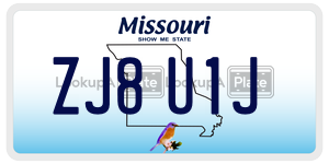 ZJ8U1J  license plate in MO