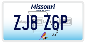 ZJ8Z6P  license plate in MO